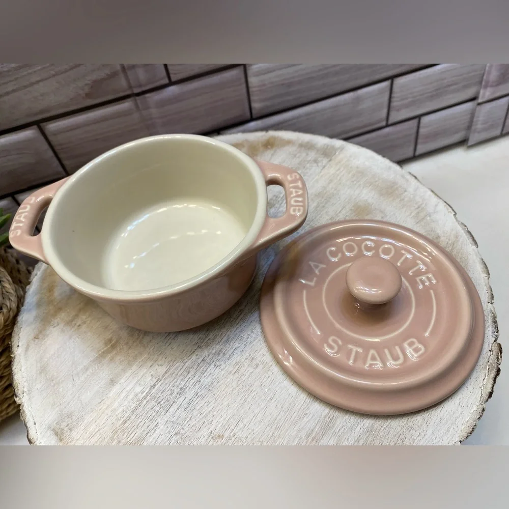STAUB ❤️(1) Ceramics Dutch Oven Mini Round Cocotte 10cm Pink NIB